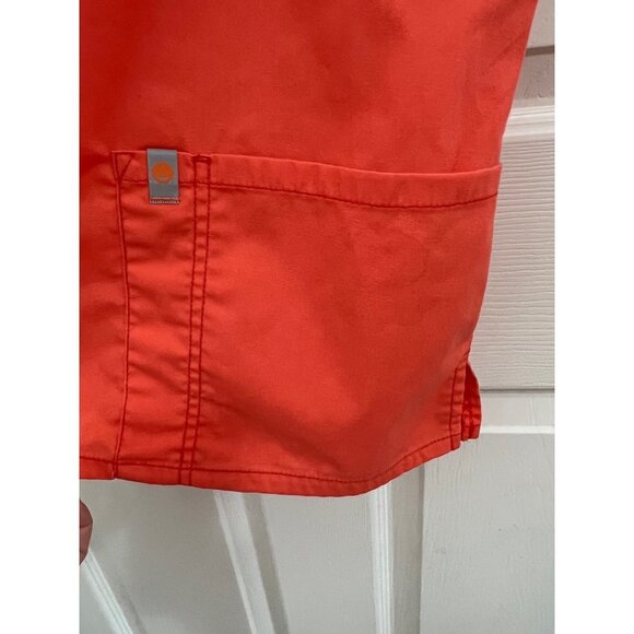 Code Happy Scrubs Top Cotton Size Med Orange - Picture 5 of 5